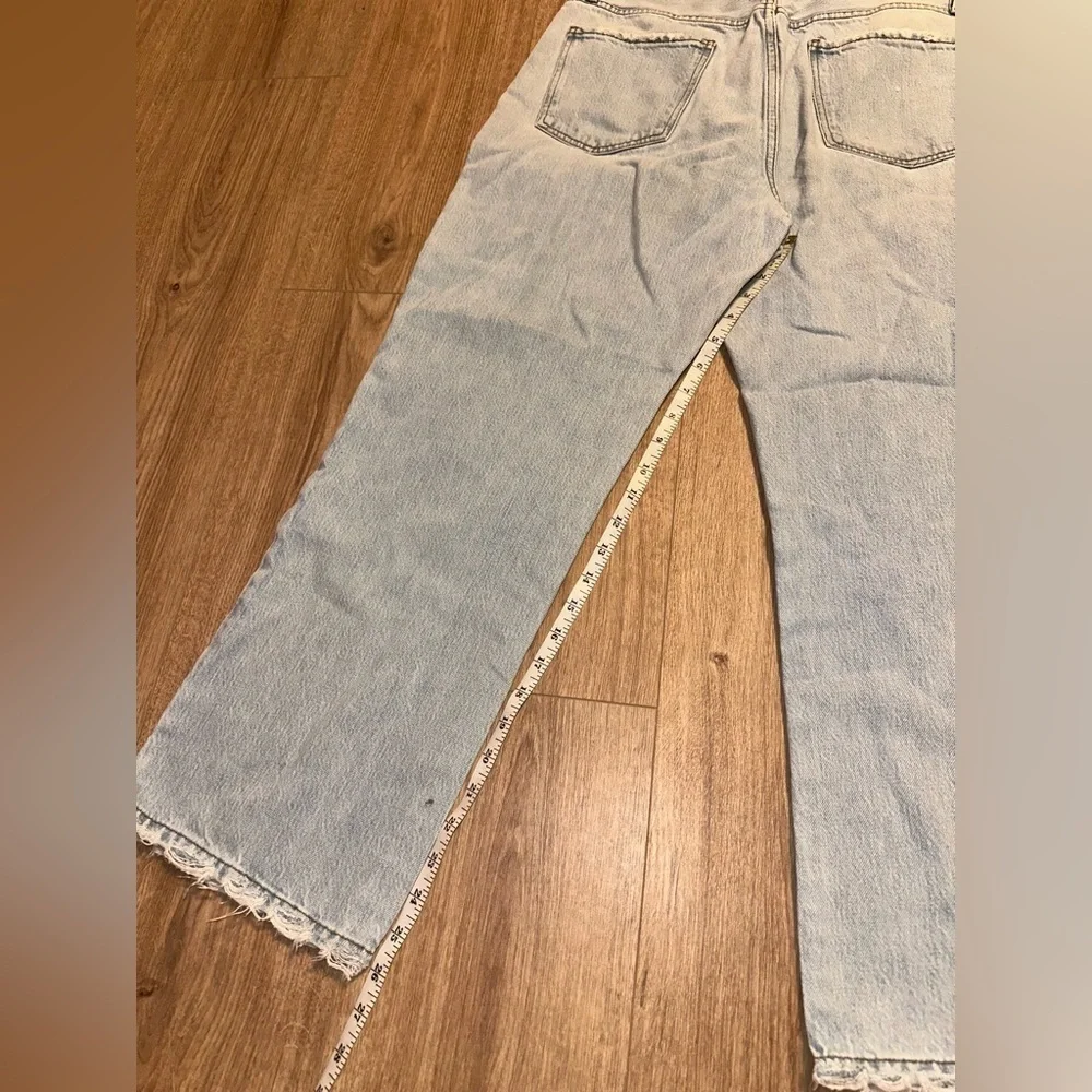 FRAME Le Jane Crop Straight Leg Blue Light Wash Jeans Size 30 - Picture 8 of 10